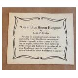 Les C. Kouba Limited Edition Print "Great Blue Heron Hangout"