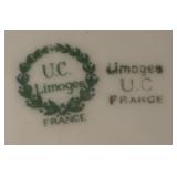 Set of 8 Limoges UC France Porcelain Bowls with Floral and Butterfly Rim