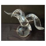 Signed Anderson Crystal Bird Sculpture