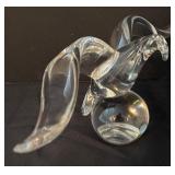 Signed Anderson Crystal Bird Sculpture