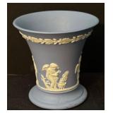 Wedgwood Blue Jasperware Classical Motif Vase