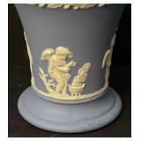 Wedgwood Blue Jasperware Classical Motif Vase
