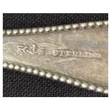 Pair of Vintage Sterling Silver Spoons with Engraved Handles