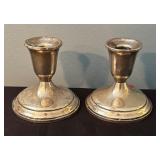Pair of Vintage Towle Sterling Silver Weighted Candle Holders