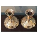 Pair of Vintage Towle Sterling Silver Weighted Candle Holders