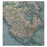 Vintage Rand McNally Cosmopolitan World Map