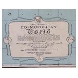 Vintage Rand McNally Cosmopolitan World Map
