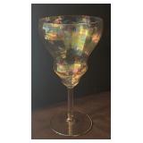 Set of 7 Vintage Iridescent Stemware Wine Glasses
