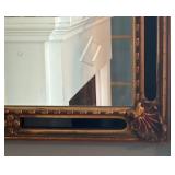 Vintage Ornate Wall Mirror with Gold and Black Frame