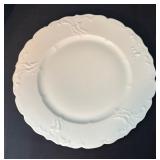 Set of 7 Vintage Martial Rendon France Embossed White Plates
