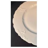 Set of 7 Vintage Martial Rendon France Embossed White Plates