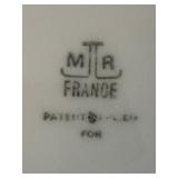 Set of 7 Vintage Martial Rendon France Embossed White Plates