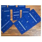 Vintage Needlepoint Linens Blue with White Pattern