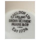 Vintage Cauldon LTD England Floral Porcelain Tea Set with Plates, Cups, Saucers and Platter