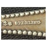 Set of 5 Vintage Sterling Silver Spoons with Floral Handle Design