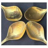 Set of 4 Vintage Festive MEKA Denmark Collector Spoons 1969-1972