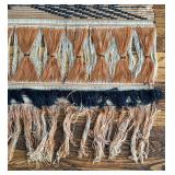 Vintage Woven Tapestry Rug with Geometric Pattern