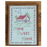 Pair of Framed Vintage Embroidered Wall Hangings