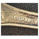 Set of 6 Vintage Sterling Silver Spoons with Ornate Handles