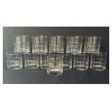 Set of 12 Anchor Hocking Tartan Lowball Tumblers