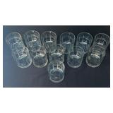 Set of 12 Anchor Hocking Tartan Lowball Tumblers