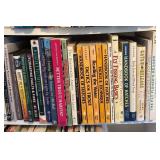 Collection of Fly Fishing and Trout Fishing Books with Bookshelf