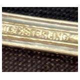 Set of 5 Vintage Sterling Silver Spoons Ornate Design