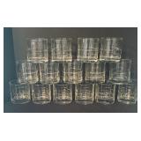 Set of 15 Anchor Hocking Tartan Glasses