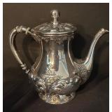 Vintage Silver Plated Coffee Pot, Tea Pot, and Sugar Dish Set