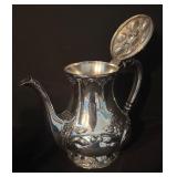 Vintage Silver Plated Coffee Pot, Tea Pot, and Sugar Dish Set
