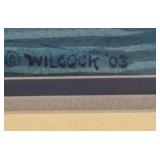 Framed Wilcock Sailboat Watercolor Painting