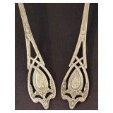 Pair of Vintage Sterling Silver Spoons with Ornate Handles