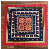 Colorful Geometric Patterned Tapestry