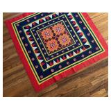 Colorful Geometric Patterned Tapestry