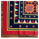 Colorful Geometric Patterned Tapestry