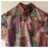 Vintage Short Sleeve Dress with Colorful Pattern