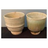 Set of 6 Handmade Pottery Cups Assorted Glazes