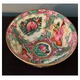 Set of 2 Vintage Porcelain Bowls including Chinese Famille Rose Bowl