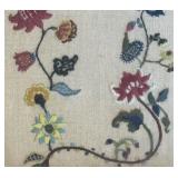 Vintage Floral Framed Needlepoint Decor