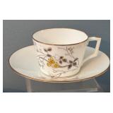 Vintage AK Porcelain Demitasse Cups and Saucers with Floral Designs