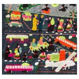Handmade Hmong Needlepoint Tapestry with Village Scene