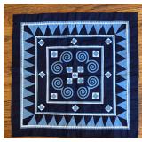 Set of 2 Vintage Ethnic Handcrafted Tapestries Geometric Motifs