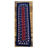Set of 2 Vintage Ethnic Handcrafted Tapestries Geometric Motifs