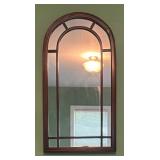 Arched Wood Framed Mirror