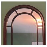 Arched Wood Framed Mirror