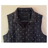 Talbots Quilted Polka Dot Vest Size Medium
