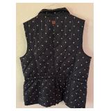 Talbots Quilted Polka Dot Vest Size Medium