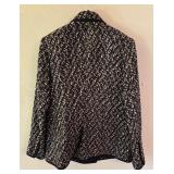 Talbots Black White Tweed Jacket Size 10/12