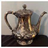 Vintage Silver Plated Coffee Service Set with Tray, Sugar, and Creamer