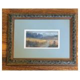 Framed Landscape Print with Ornate Frame